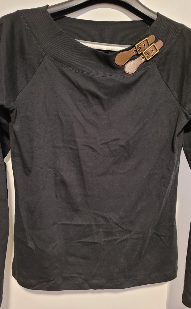 NEW W/TAG RALPH LAUREN blk long sleeve w/buckles